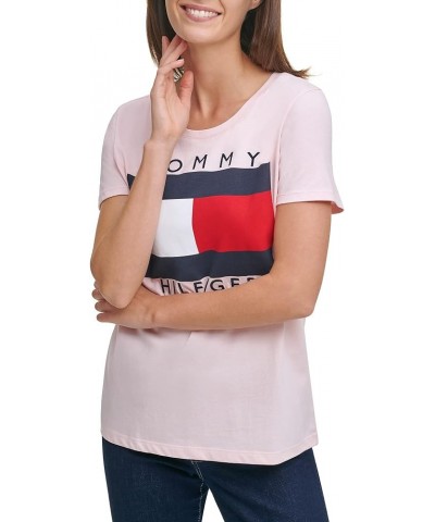 Women's Classic Short Sleeve Crew Neck Logo T-Shirt Pink $7.50 T-Shirts