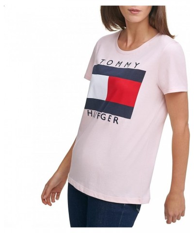 Women's Classic Short Sleeve Crew Neck Logo T-Shirt Pink $7.50 T-Shirts