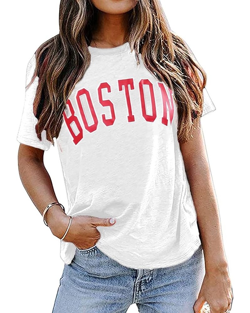 Womens Graphic Tees Funny Novelty Short Sleeve T-Shirts Vintage Tops Casual Tunic White C $9.84 T-Shirts