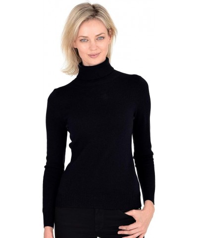 Women’s Essential Knit Turtleneck Sweater 100% Merino Wool Long Sleeve Roll Neck Pullover Black $35.00 Sweaters