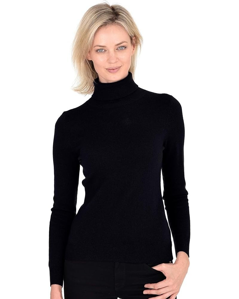 Women’s Essential Knit Turtleneck Sweater 100% Merino Wool Long Sleeve Roll Neck Pullover Black $35.00 Sweaters