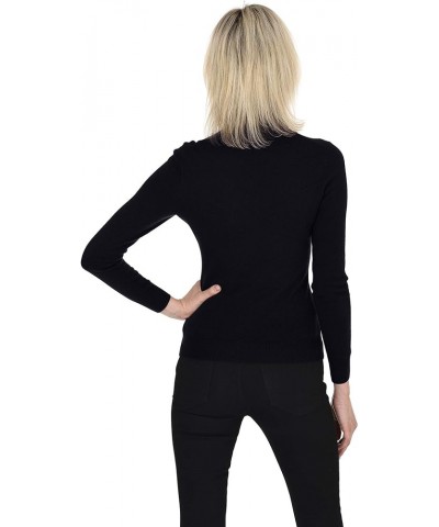 Women’s Essential Knit Turtleneck Sweater 100% Merino Wool Long Sleeve Roll Neck Pullover Black $35.00 Sweaters