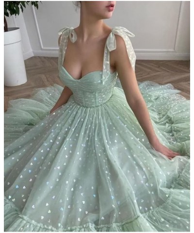 Hearty Tulle Prom Dresses Tea Length Spaghetti Straps Formal Evening Party Gowns for Women 01-sleeveless-blue $36.91 Dresses