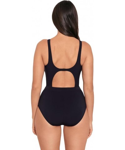 Skinny Dippers Women's Swimwear Zip Lock Soft Cup Zipper Front One Piece Swimsuit Black $52.25 Swimsuits