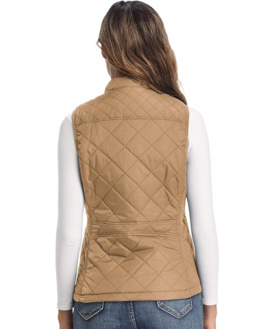 Women's Vest - Stand Collar Lightweight Zip Quilted Vest for Women… Camel $16.45 Vests