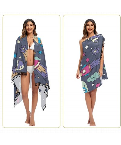 America We People Womens Swimsuit Wrap Cover Up Bikini Beach Long Sarong 70.9"x45.3 Space Planet $9.50 Swimsuits