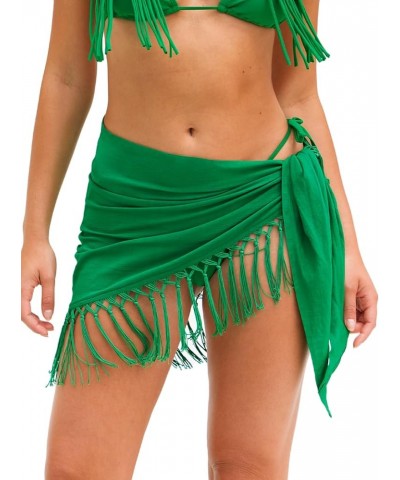 Women Wrap Sarongs Cover Ups Tie Waist Wrap Skirt Summer Bathing Suit Casual Beachwear Green $15.33 Swimsuits