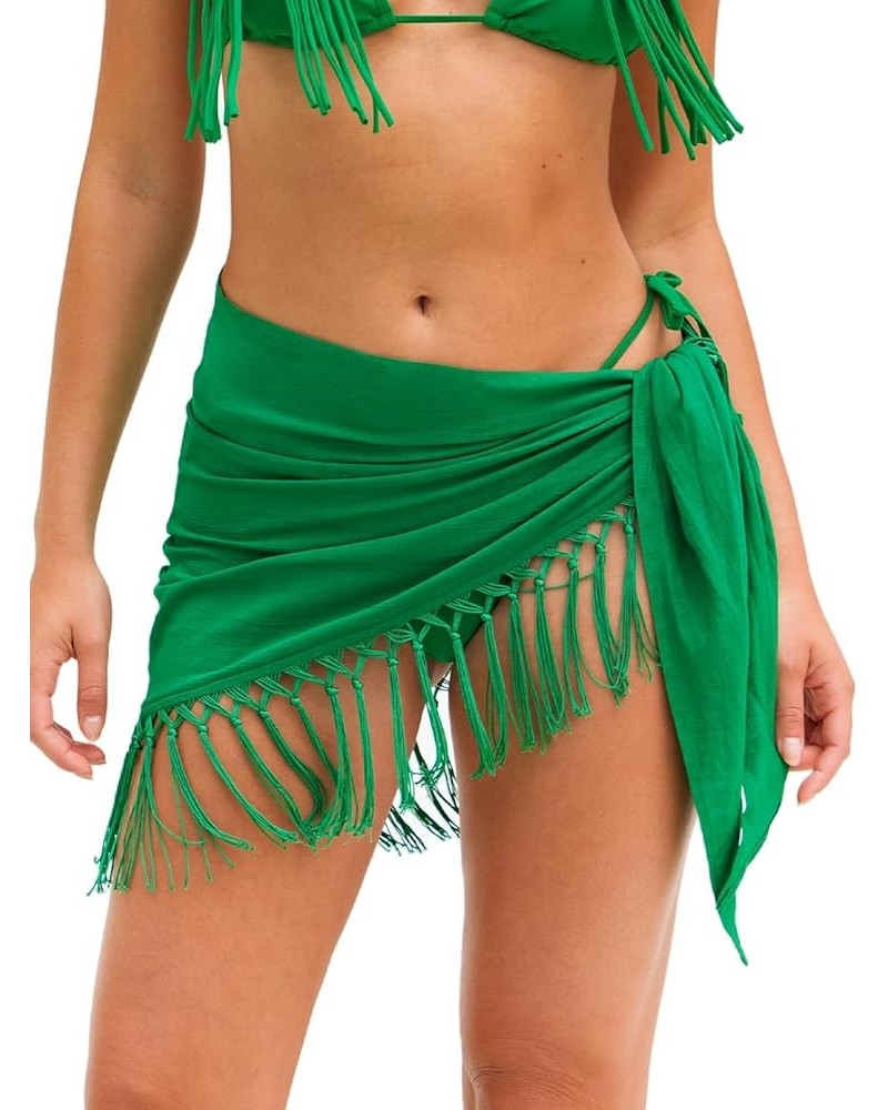 Women Wrap Sarongs Cover Ups Tie Waist Wrap Skirt Summer Bathing Suit Casual Beachwear Green $15.33 Swimsuits