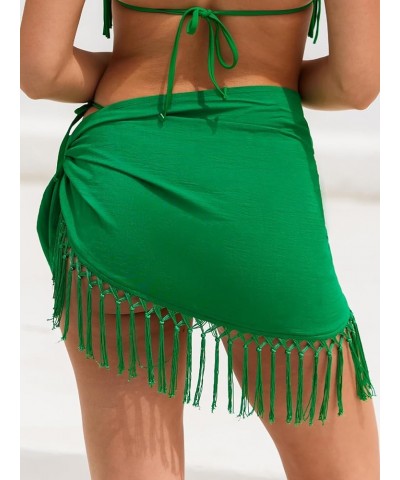 Women Wrap Sarongs Cover Ups Tie Waist Wrap Skirt Summer Bathing Suit Casual Beachwear Green $15.33 Swimsuits