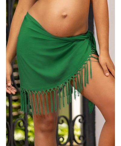 Women Wrap Sarongs Cover Ups Tie Waist Wrap Skirt Summer Bathing Suit Casual Beachwear Green $15.33 Swimsuits