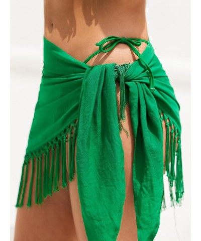 Women Wrap Sarongs Cover Ups Tie Waist Wrap Skirt Summer Bathing Suit Casual Beachwear Green $15.33 Swimsuits