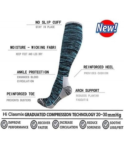 Graduated Medical Compression Socks for Women&Men Circulation Recovery-Knee High Supports Running Socks Multicoloured 1aba XX...