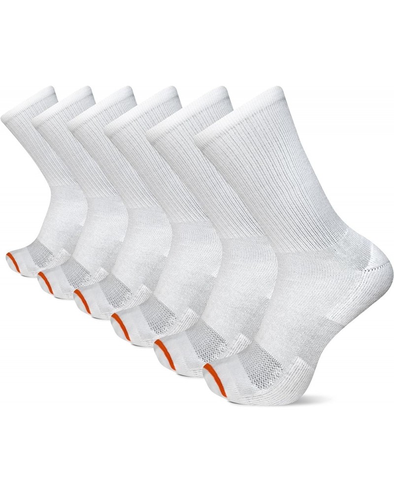 Men's and Women's Cushioned Cotton Socks-3 Pair Pack-Unisex Breathable Mesh Comfort Zones Crew - White (6 Pairs) $7.59 Active...