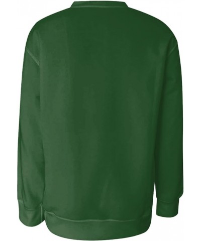 Sweatshirt for Women CrewNeck Pullover Sweaters Casual Comfy Fall Fashion Outfits Clothes 2023 1-green $12.64 Hoodies & Sweat...