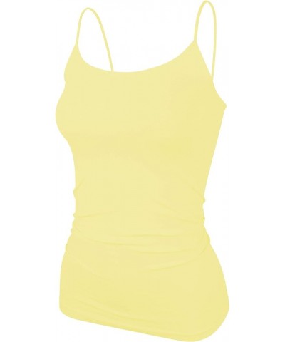 Women's Cami Tank Top - Sleeveless Stretch Seamless Camisole Basic Layer UV Protective Fabric UPF 50+ Made in USA Neon Yellow...