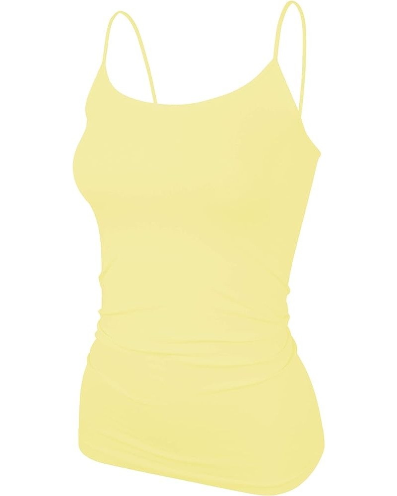 Women's Cami Tank Top - Sleeveless Stretch Seamless Camisole Basic Layer UV Protective Fabric UPF 50+ Made in USA Neon Yellow...