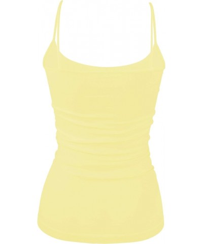 Women's Cami Tank Top - Sleeveless Stretch Seamless Camisole Basic Layer UV Protective Fabric UPF 50+ Made in USA Neon Yellow...