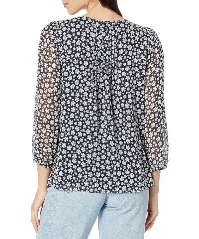 Women's Pintuck Blouse Sky Capt Multi $24.79 Blouses