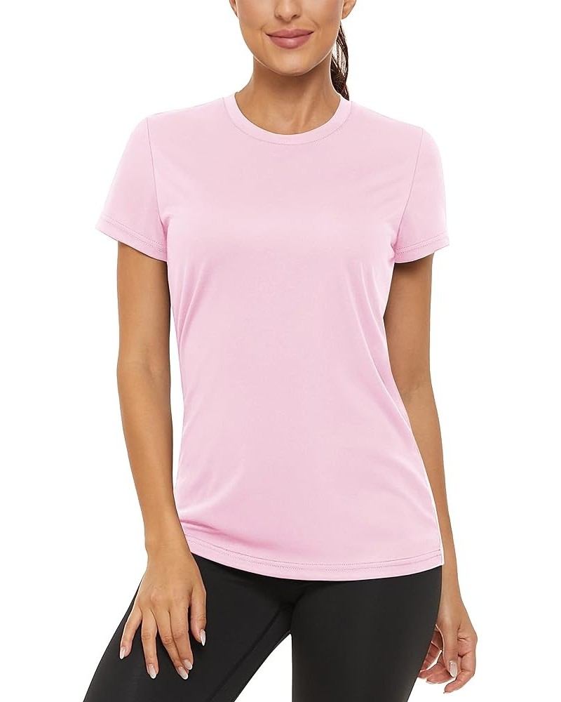 Women's Short Sleeve Shirts Sun Protection T-Shrit UPF 50+ Quick Dry Outdoor Yoga Running Gym Workout Tops Light Pink $12.47 ...