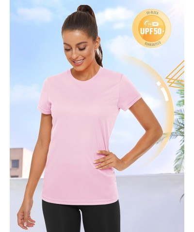 Women's Short Sleeve Shirts Sun Protection T-Shrit UPF 50+ Quick Dry Outdoor Yoga Running Gym Workout Tops Light Pink $12.47 ...