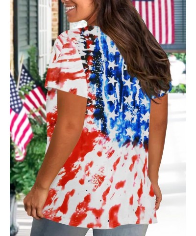 Plus Size American Flag Shirts for Women Funny 4th of July T Shirt Stars Stripes Print Patriotic Tee Tops 2x-5x American Flag...