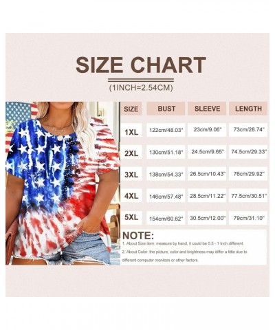 Plus Size American Flag Shirts for Women Funny 4th of July T Shirt Stars Stripes Print Patriotic Tee Tops 2x-5x American Flag...