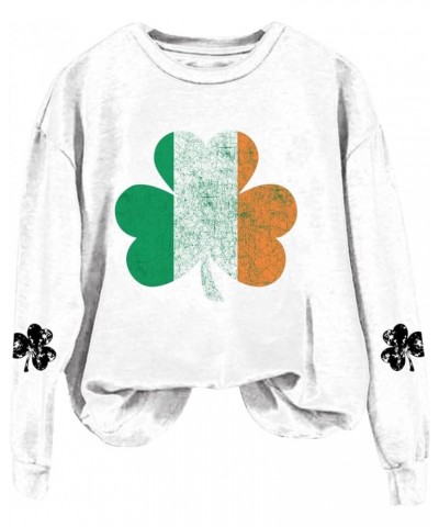 Womens Green Shamrock Hoodie Saint Patricks Day Shirts for Women St. Patricks Day Shirts for Teachers Sales Clearance A-white...