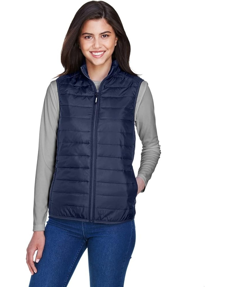 Core 365 Ladies' Prevail Packable Puffer Vest Classic Navy $15.56 Vests