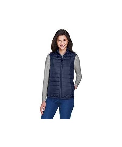 Core 365 Ladies' Prevail Packable Puffer Vest Classic Navy $15.56 Vests