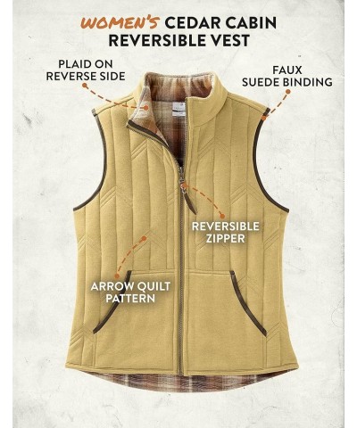 Women's Cedar Cabin Reversible Vest Pumpkin Spice $14.00 Vests