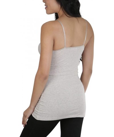 Women's Long Tank Top w/Adjustable Spaghetti Straps Oatmeal $9.41 Tanks