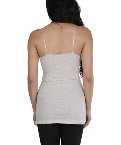 Women's Long Tank Top w/Adjustable Spaghetti Straps Oatmeal $9.41 Tanks