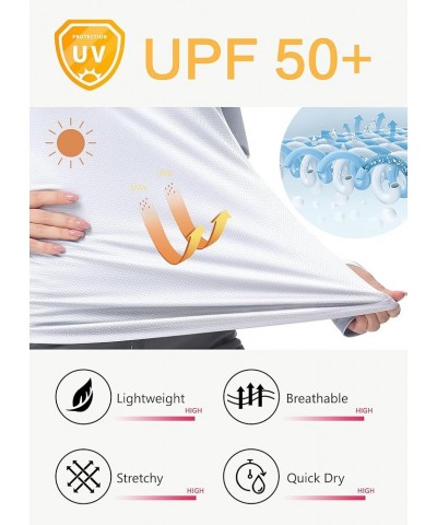 Women's UPF 50 Hoodie Shirt Long Sleeve Hiking Running Outdoor Fishing UV Lightweight Sun Protection Shirts Zip Pocket White ...