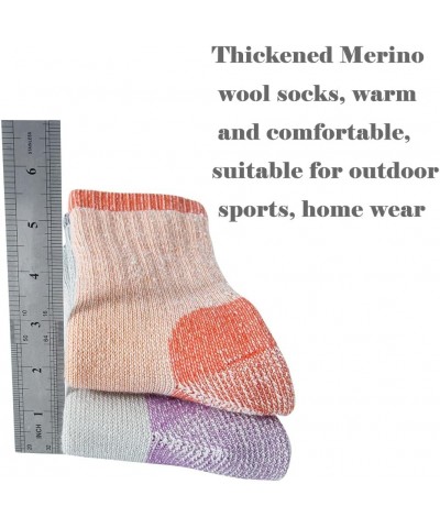 70% Merino Wool Women Crew Socks - Hiking Outdoor Athletic Thermal Thickening Cushion … 1 Pairs Dkpurple932 $12.74 Activewear