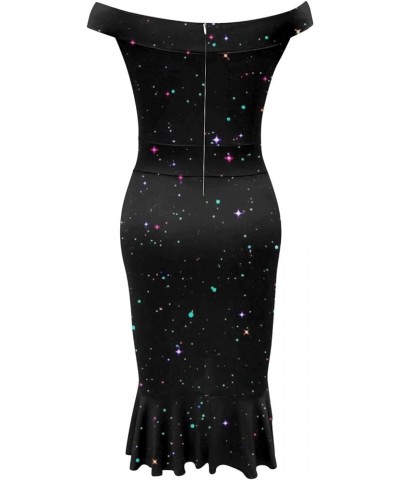 Women's Cocktail Dresses Solid Color Sexy Sequin Slit One Shoulder Evening Prom Homecoming Dress, S-3XL F-black $8.54 Dresses