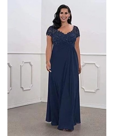 Women's Mother of The Bride Dresses with Sleeves V-Neck Lace Chiffon A-Line Evening Party Formal Gowns Plus Size Fuchsia $28....