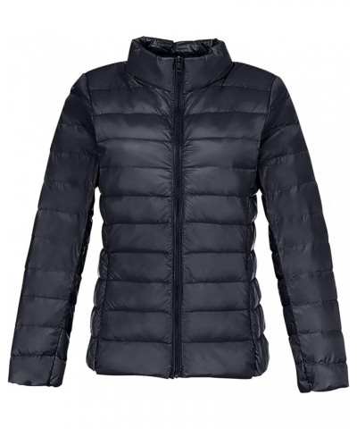 Womens Puffer Jacket with Hood Lightweight Packable Insulated Down Coat Waterproof Windproof Outdoor Rain Jackets A4-black $1...