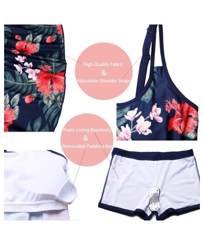 Women's Bathing Suits Swimsuits Tankini Sets for Two Piece Blouson Tank Top with Boyshorts Black & Red Light $25.64 Swimsuits