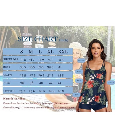 Women's Bathing Suits Swimsuits Tankini Sets for Two Piece Blouson Tank Top with Boyshorts Black & Red Light $25.64 Swimsuits