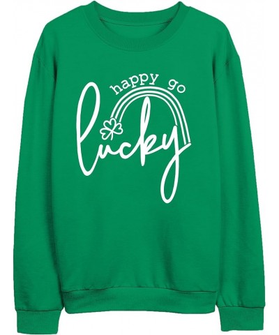 St. Patrick's Day Sweatshirt Women Shamrock Heart Shirts Irish Gift Crewneck Casual Loose Fit Tops Green6 $13.33 Hoodies & Sw...