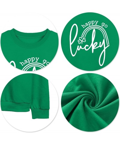 St. Patrick's Day Sweatshirt Women Shamrock Heart Shirts Irish Gift Crewneck Casual Loose Fit Tops Green6 $13.33 Hoodies & Sw...