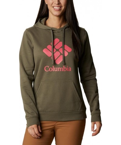 Women's Trek Graphic Hoodie Stone Green/Stacked Gem $19.49 Hoodies & Sweatshirts