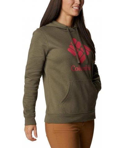 Women's Trek Graphic Hoodie Stone Green/Stacked Gem $19.49 Hoodies & Sweatshirts