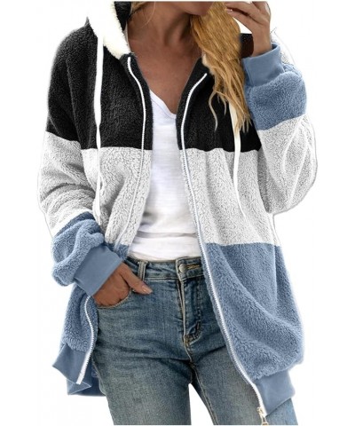 Fleece Jacket Women Plush Thicken Plus Size Winter Coats Cozy Solid Outerwear Long Sleeve Zip Hoodies Casual Winter Clothes B...