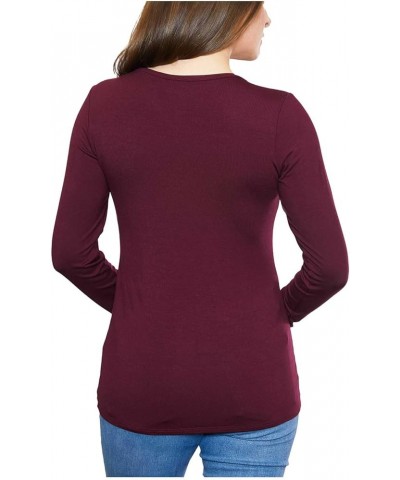 Harley-Davidson Women's Embellished Sorcerer Lace-Up Long Sleeve Shirt - Maroon Red $35.98 T-Shirts