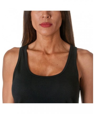 Women's Stylish Scoop Neck Tank Top 2 Pk Black Black $5.12 Tanks