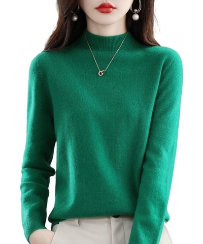 Cashmere Sweaters for Women, 100% Cashmere Long Sleeve Crew Neck Soft Warm Pullover Knit Jumpers (Pink,L) XX-Large Green $25....