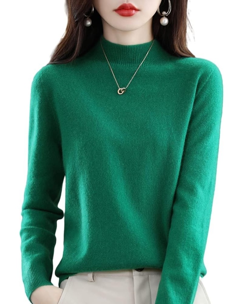 Cashmere Sweaters for Women, 100% Cashmere Long Sleeve Crew Neck Soft Warm Pullover Knit Jumpers (Pink,L) XX-Large Green $25....