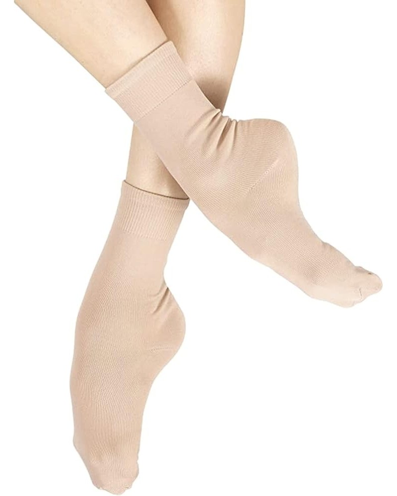 Womens Skin Tone Ankle Dance Socks Light $8.51 Activewear