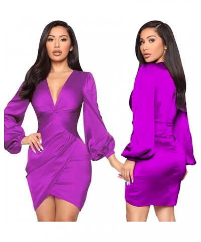 Womens Sexy Summer Beach Dresses Plus Size Cover Ups Swimwear Dress 16 Purple $24.59 Swimsuits